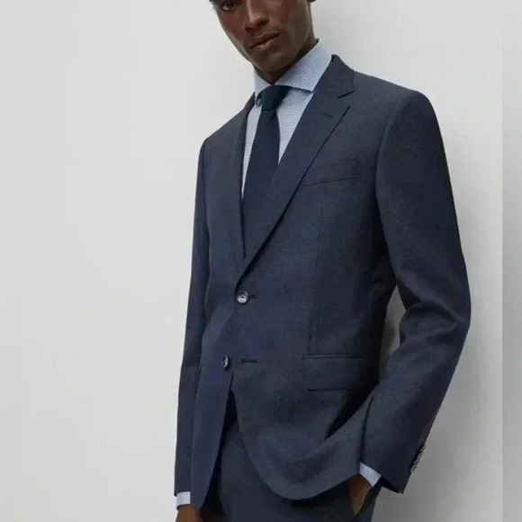 ❤️Host Pick❤️[US36R] Hugo Boss Mens Suit Blazer  Guabello VirginWool Woven Italy - Picture 3 of 12